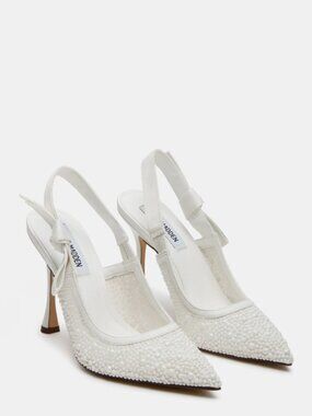 Steve Madden Bri Lace Pearl Bow Heels size 11